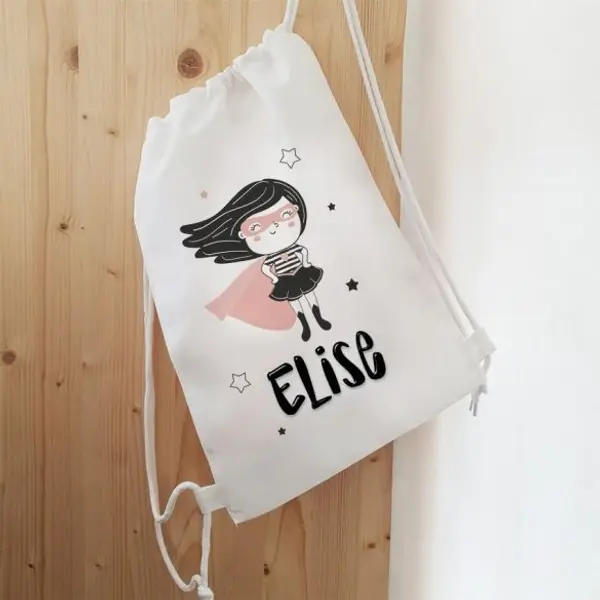 Sac de sport enfant personnalisable modèle Héroïne 2