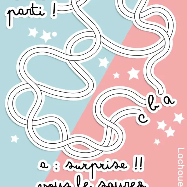 Annoncez le sexe de bébé avec un labyrinthe ! (Fichier numérique pour smartphone)