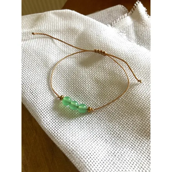 Bracelets corde- pierres naturelles sur fil de jade - ajustables