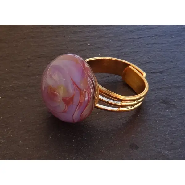 Bague cabochon murano bag.1527