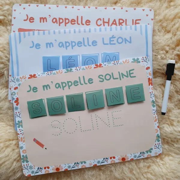 J'écris mon prénom- apprendre à reconnaître et écrire son prénom - graphisme maternelle