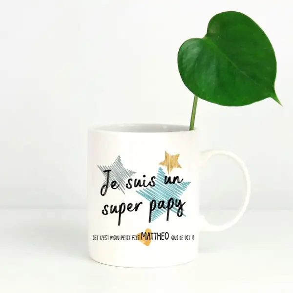 Mug personnalisable recto Super papy