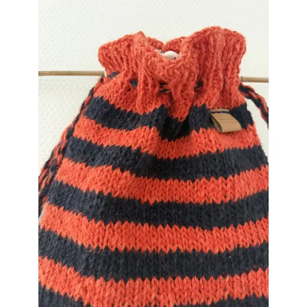 Sac à dos enfants "rayures coquelicot"