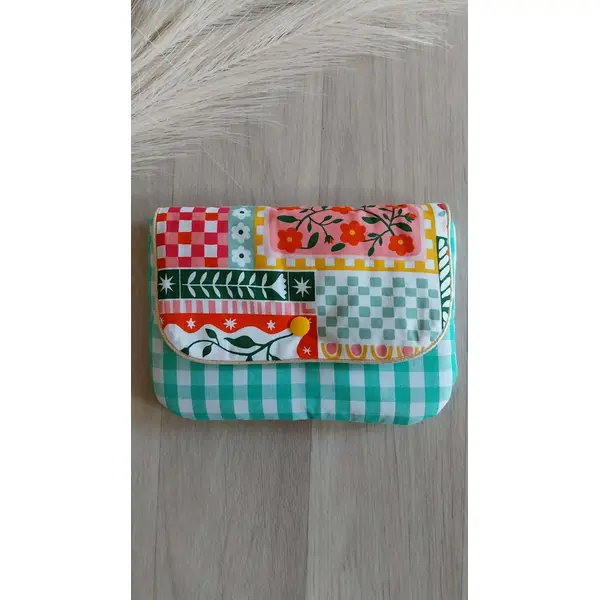 Pochette à rabat patchwork d'été – pochette artisanale fait main