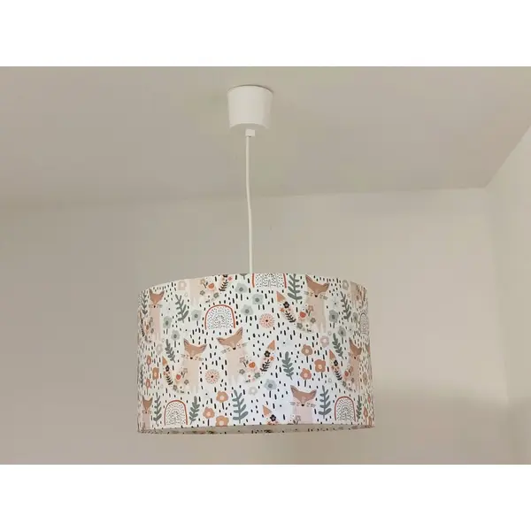 Abat-jour renards arcs-en-ciel – déco chambre bébé enfant, forêt, animaux, scandinave, bohème, lampe de chevet, idée cadeau