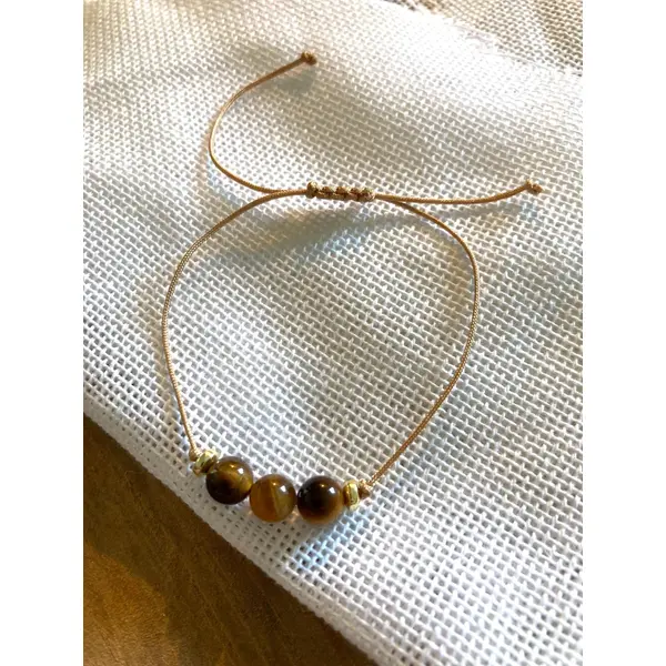 Bracelets corde- pierres naturelles sur fil de jade - ajustables