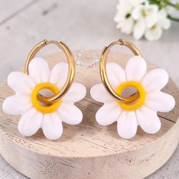 Boucles d'oreilles créoles interchangeables "maggy"