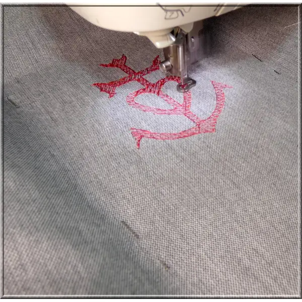 Croix de camargue : fichier broderie machine