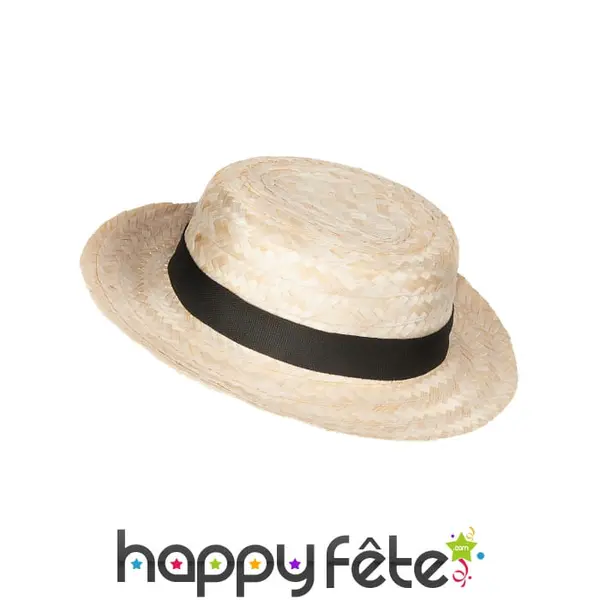 Canotier classique en paille