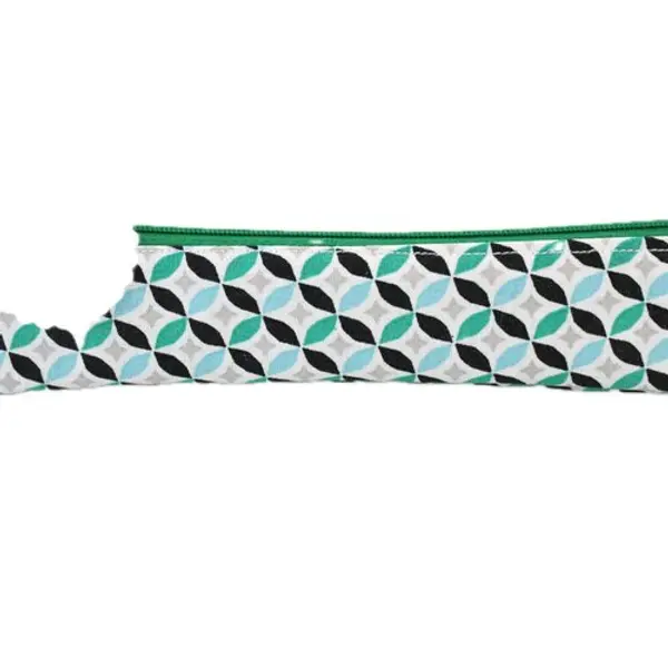 Trousse brosse à dents graphique noire et verte