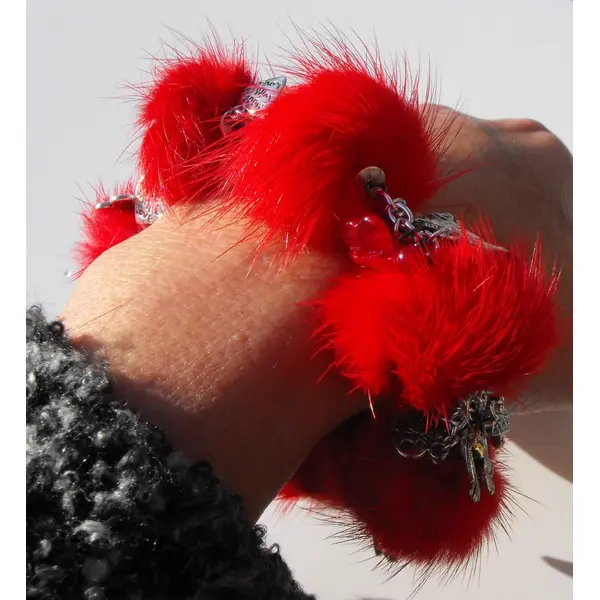 Bracelet pompons, bracel.0592