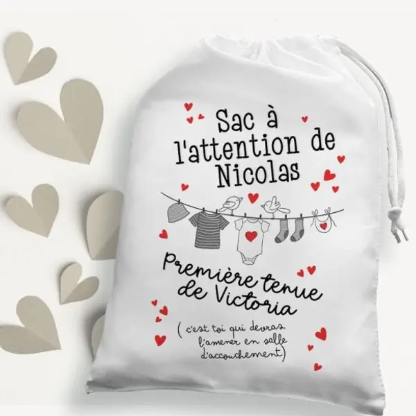 Grande pochette Première tenue de bébé pour papa - Boîte à papa