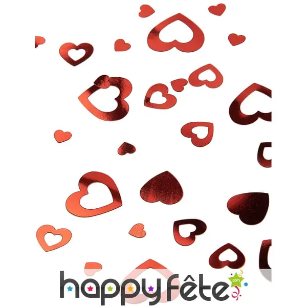 Confettis coeurs rouges vides
