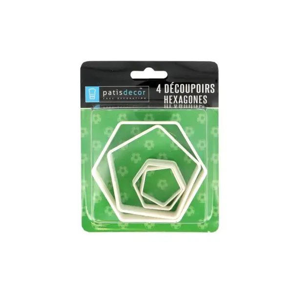 Découpoirs Hexagones assortis (x4)