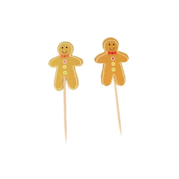 Cupcake Toppers Bonshommes Pain d'Epices (x12)