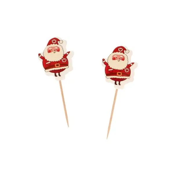 Cupcake Toppers Père Noël (x12)