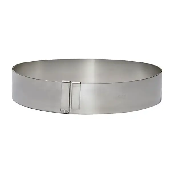 Cercle à pâtisserie extensible inox 18 à 36 cm H 3 cm De Buyer