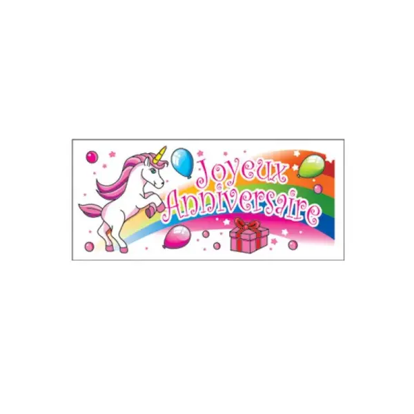 Banderole Anniversaire Licorne (x24) - DDM 05/26