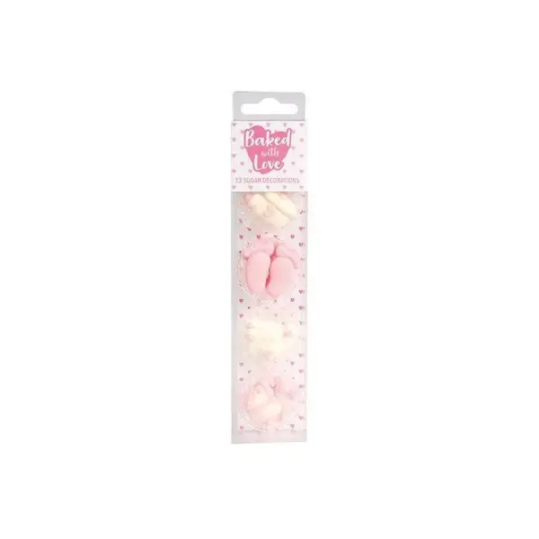 Décors comestibles bébé fille assortis (x13)