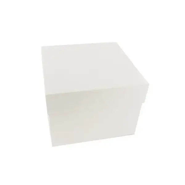 Boîte à gâteaux carrée blanche - Hauteur 22 cm