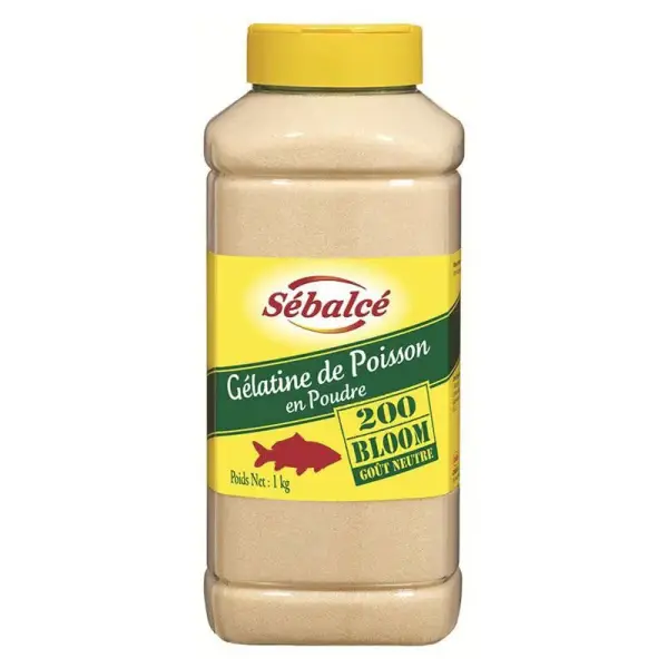 Gélatine poisson en poudre 200 Bloom 1kg Sébalcé