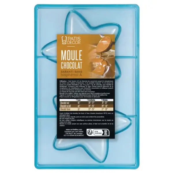 Moule chocolat 2 étoiles