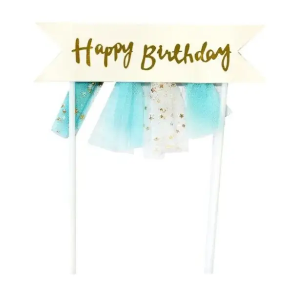Cake topper banderole anniversaire