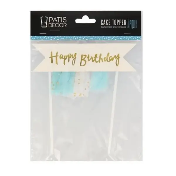 Cake topper banderole anniversaire