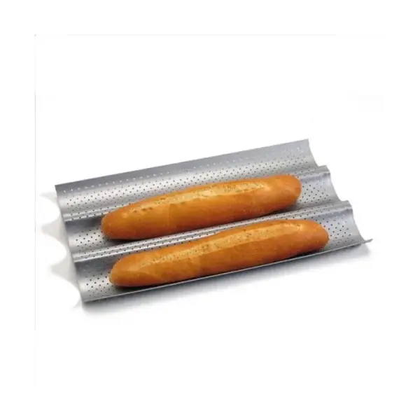 Plaque à baguettes antiadhésive perforée 3 baguettes