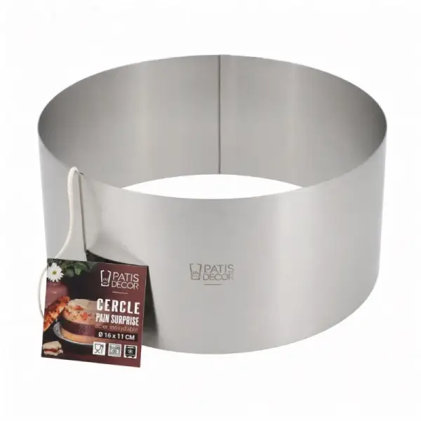 Cercle à pain surprise inox H 11 cm Ø 16 cm