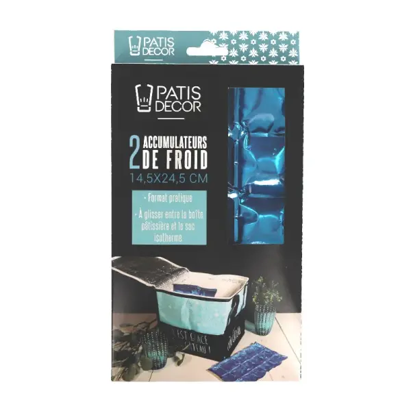 Lot de 2 accumulateurs de froid - 14,5 x 24,5 cm