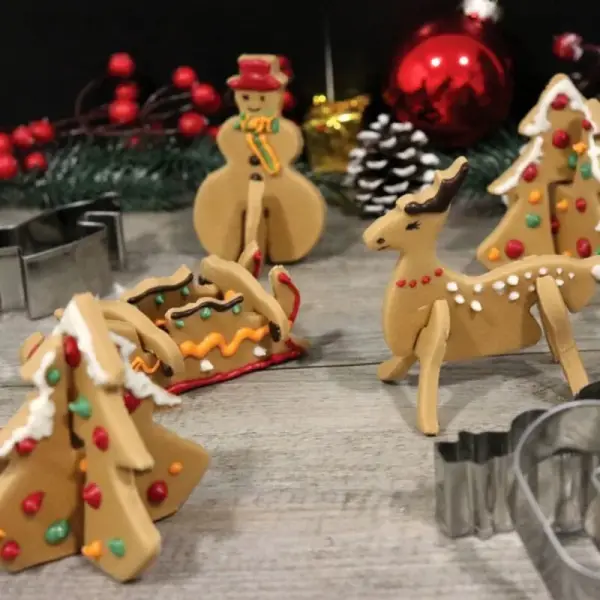 Kit emporte-pièces biscuits de Noël 3D