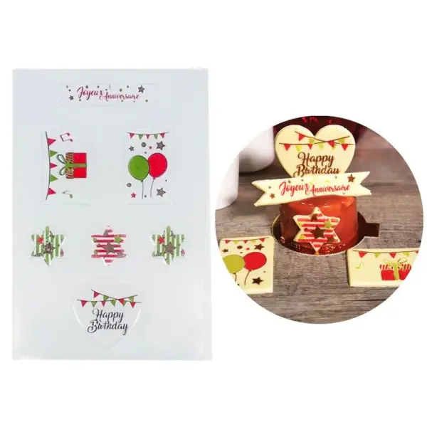 Transfert chocolat Anniversaire - DDM 02/26
