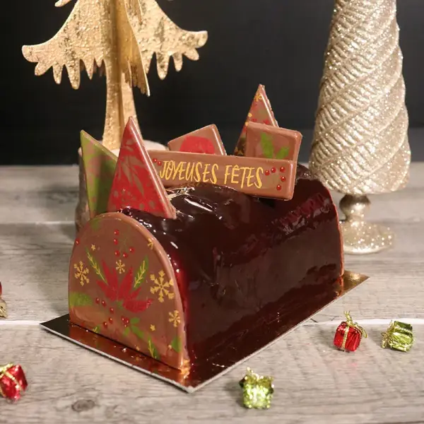 Transfert chocolat thème Noël classique