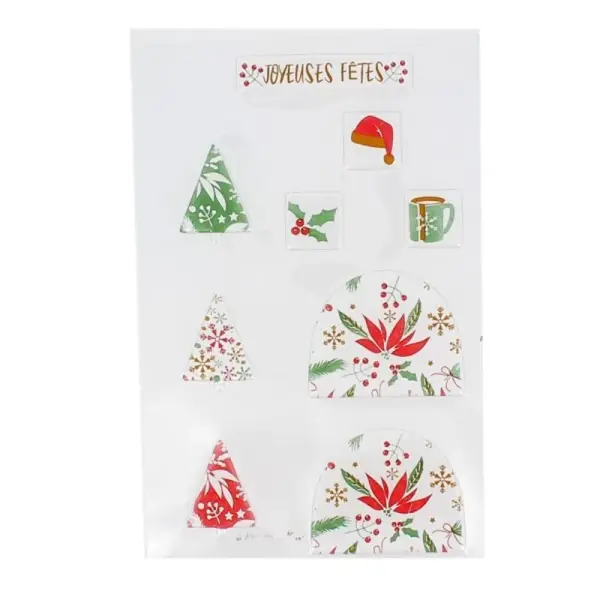Transfert chocolat thème Noël classique
