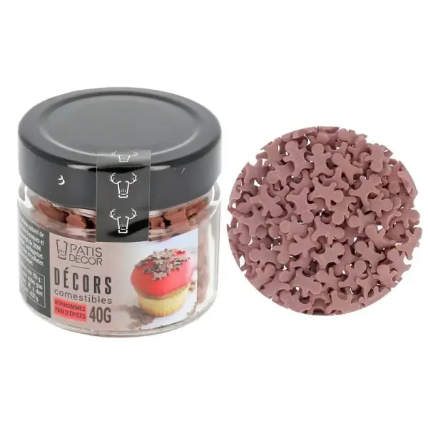 Décors comestibles bonhommes pain d'épices 40 g