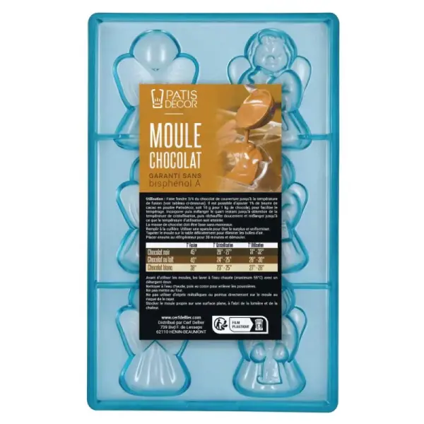 Moule chocolat 3 Anges assortis Patisdécor