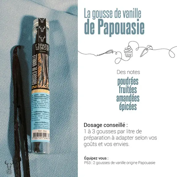Gousse de vanille Papouasie-Nouvelle Guinée (x2)