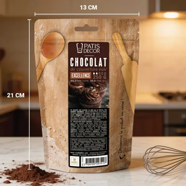 Chocolat de couverture noir Excellence - 55% de cacao - 250g