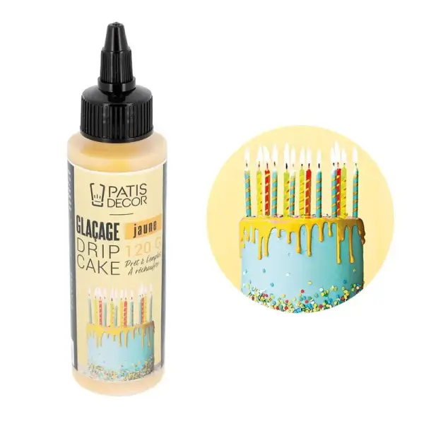 Glaçage pour drip cake jaune 120 g - DDM 08/26