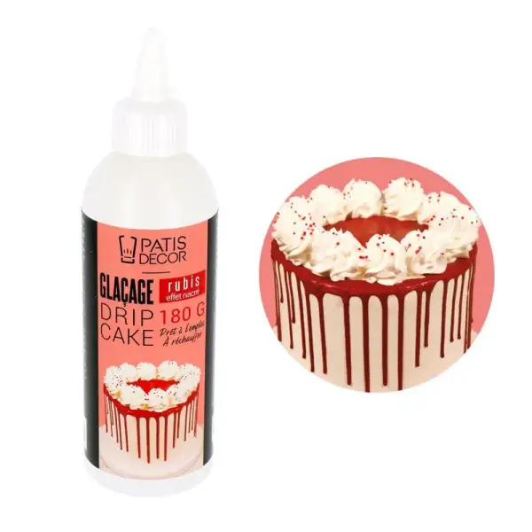 Glaçage pour drip cake rubis 180 g
