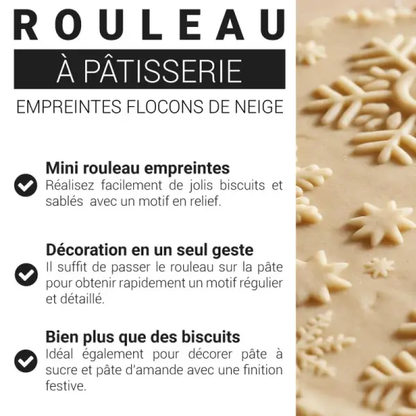Mini rouleau empreintes Flocons de neige