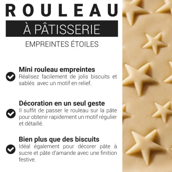 Mini rouleau empreintes Étoiles