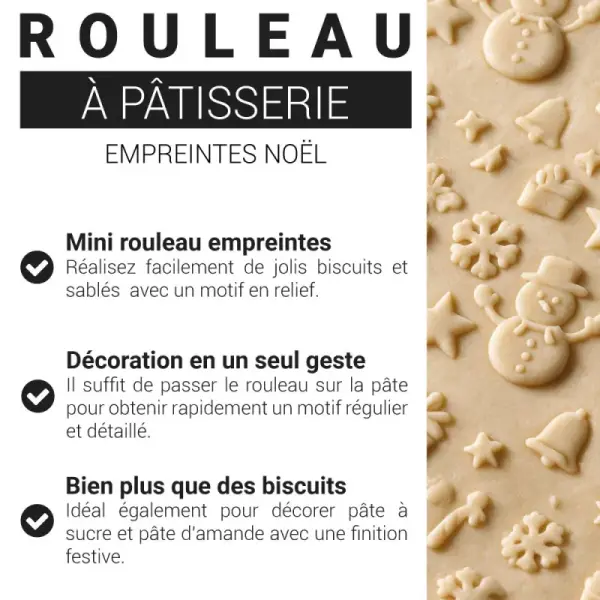 Mini rouleau empreintes Noël