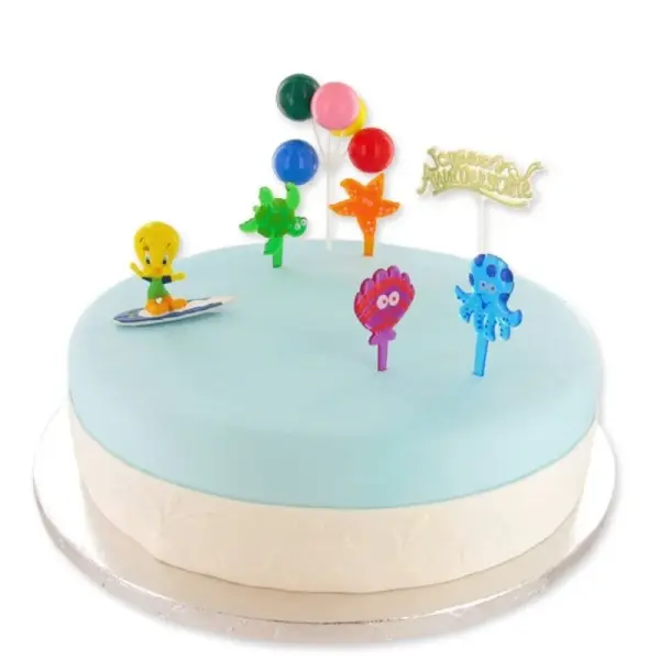 Kit décor gâteau Titi surfeur