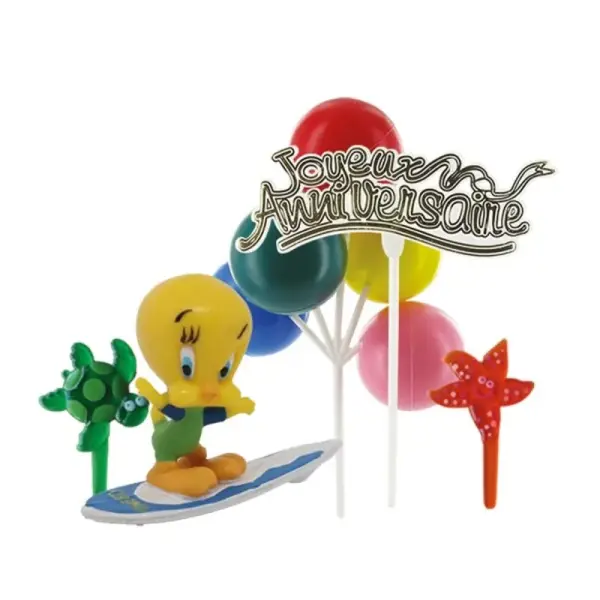 Kit décor gâteau Titi surfeur