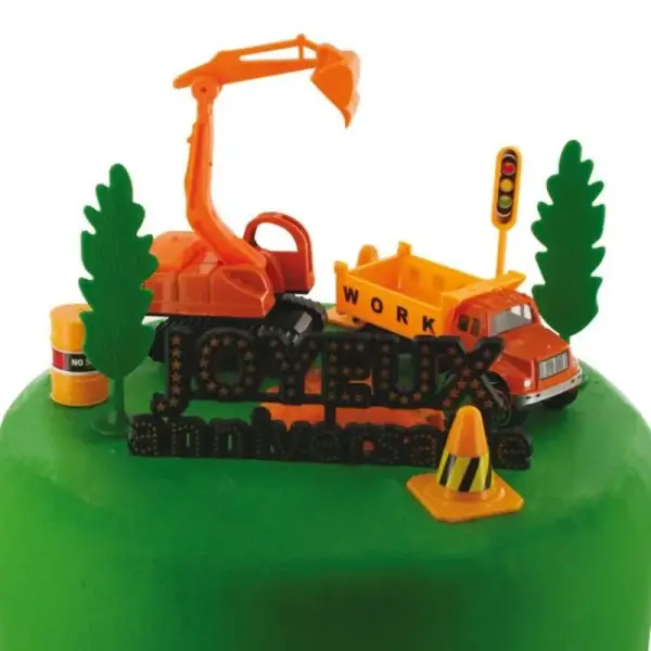 Kit décor gâteau Construction