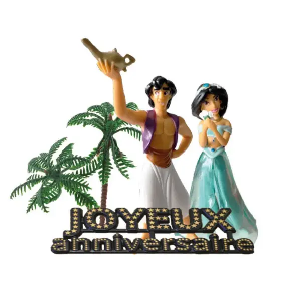 Kit décor gâteau Aladin et Jasmine