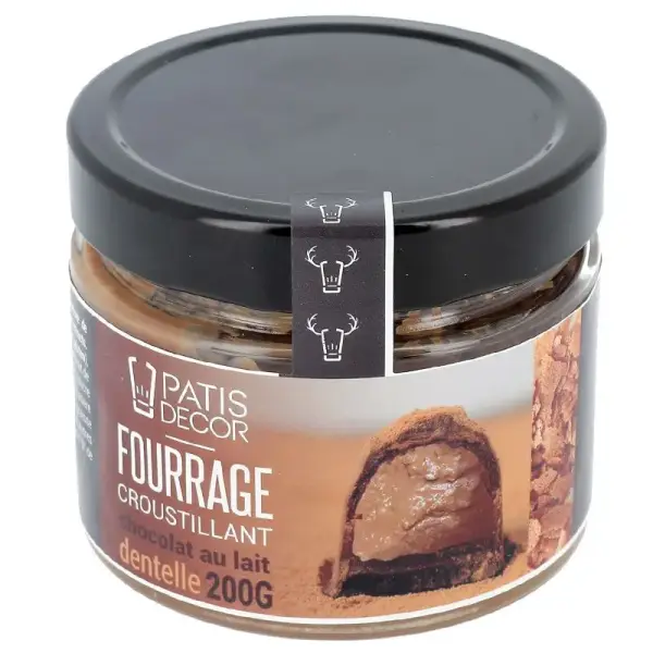 Fourrage croustillant chocolat au lait et crêpes dentelles - 200g