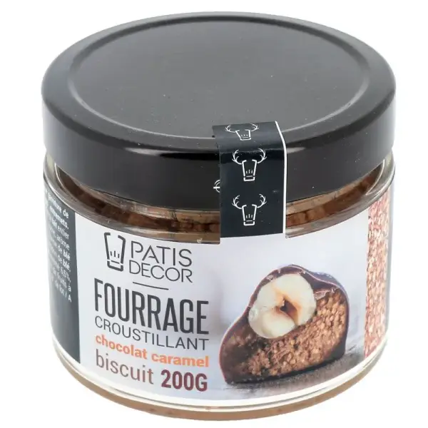 Fourrage croustillant chocolat caramel et éclats de biscuits - 200g